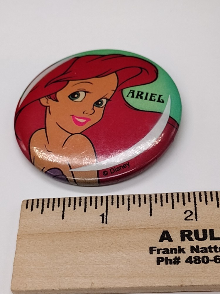 Disney ARIEL Character Large Badge Button Pin