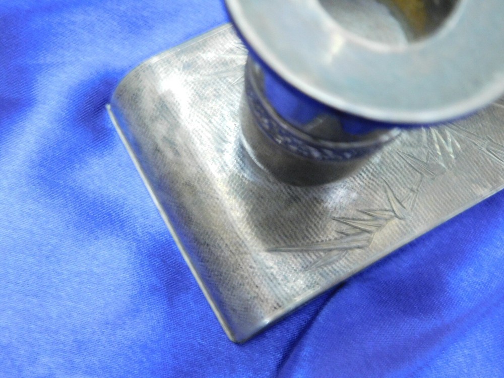 ZEESUNG CHINESE EXPORT STERLING SILVER CONSOLE CANDLEHOLDERS - EXCELLENT COND.