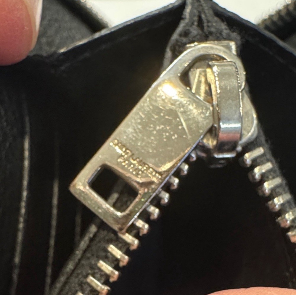 Authentic Saint Laurent Black Zip-Around Wallet