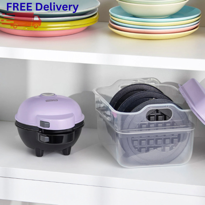 Dash Multi Plate Mini Waffle Maker Removable Plates Compact Breakfast Maker
