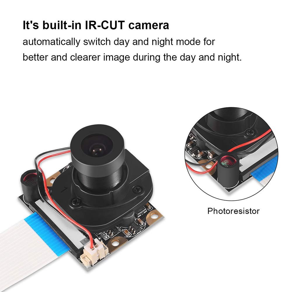 for Raspberry Pi 4 B 3 B+ Camera Module Automatic IR-Cut Switching Day/Night ...