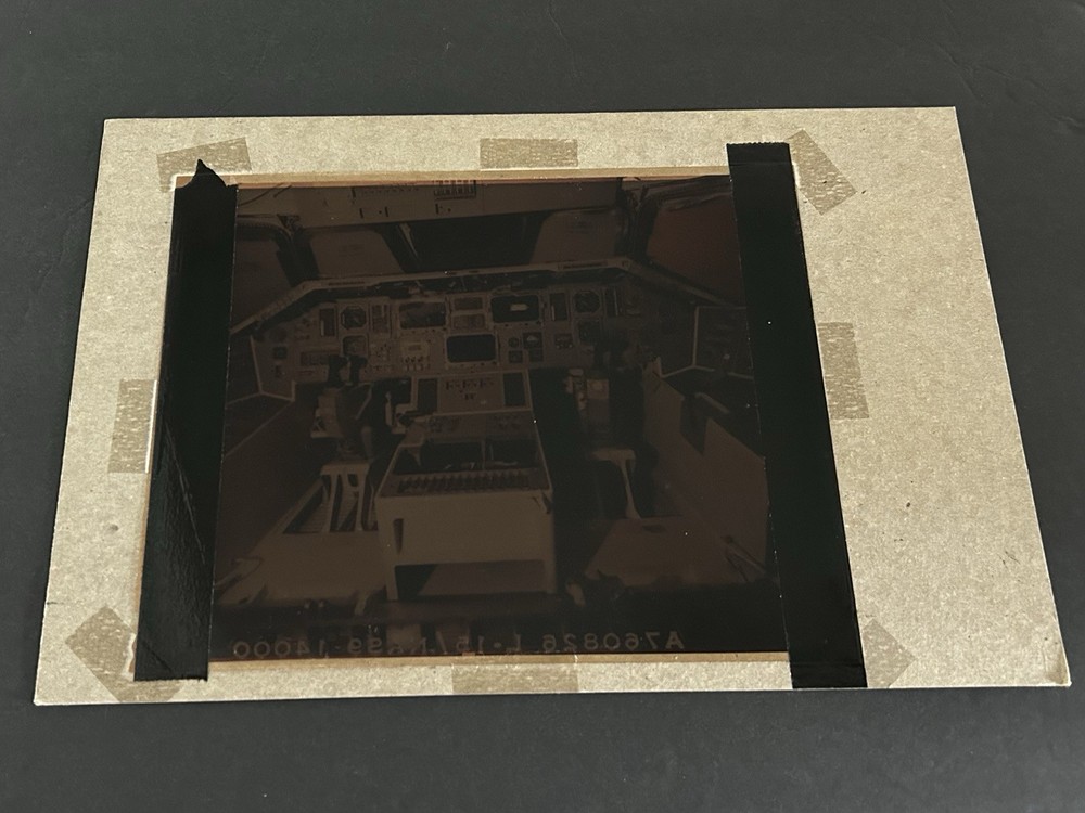 1977 NASA KSC Space Shuttle Orbiter Cockpit Controls Presentation Transparency