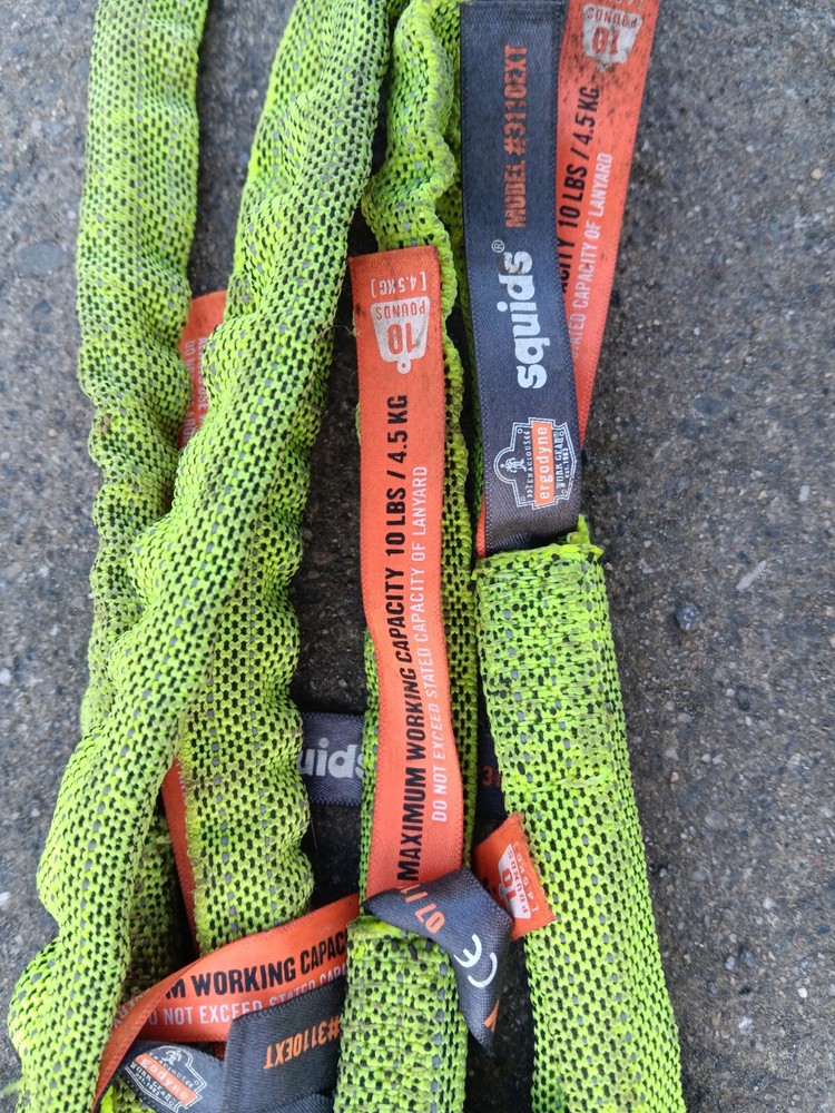 5x Lot Ergodyne Squids Tool Tether 1X 3m Tether (15lbs) 1X Python Saftey Tether