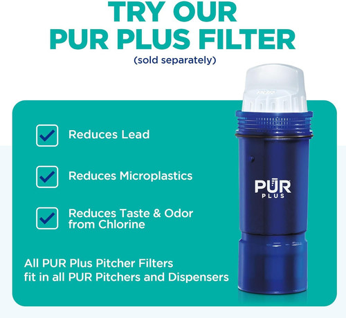 PUR 7-Cup Water Pitcher, 1 Genuine Filter, Cleaner, Great-tasting Water,...