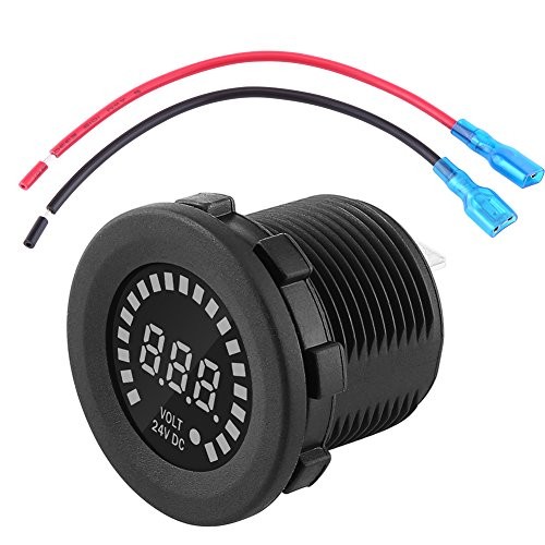 DC 24V LED Panel Voltmeter, Car Voltage Display Motorcycle Volt Meter 24V