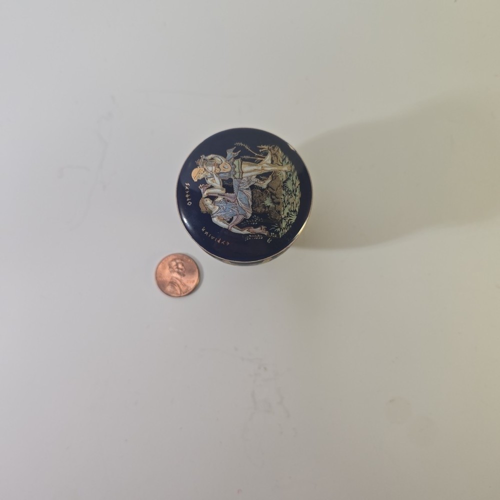 Vintage Greek Bardaco Ceramic Decorative Solid Ointment Bottle