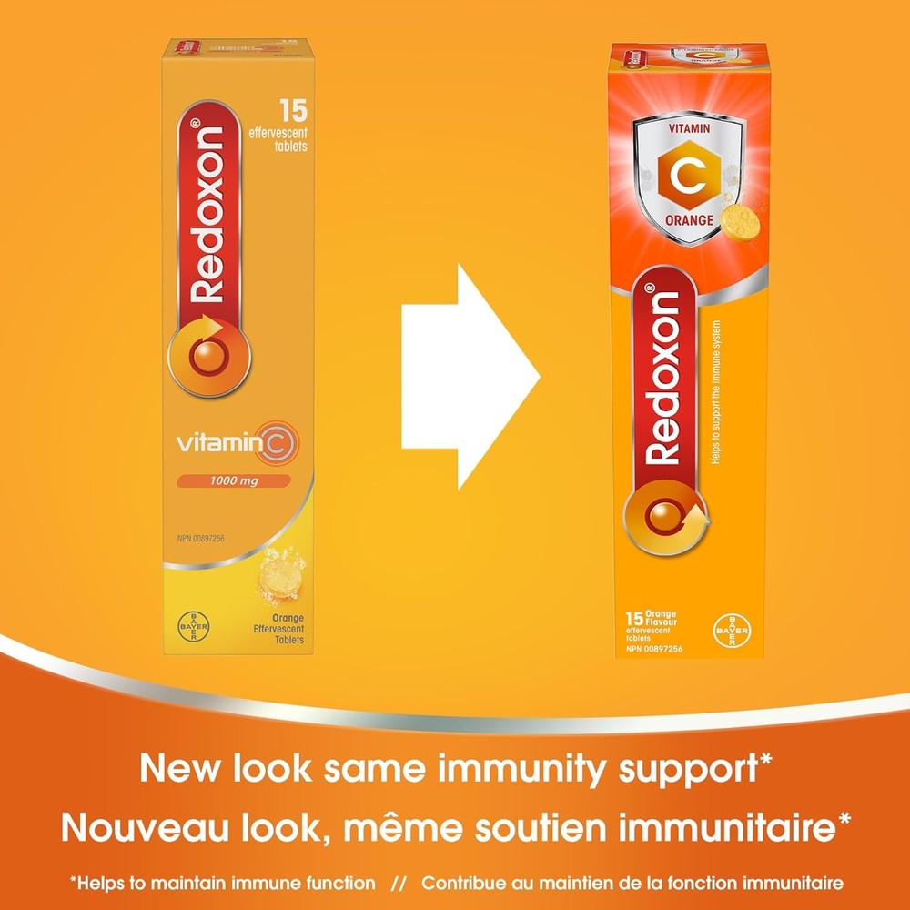 Redoxon Orange Vitamin C Effervescent Tablets 15 Orange Effervescent Tablets