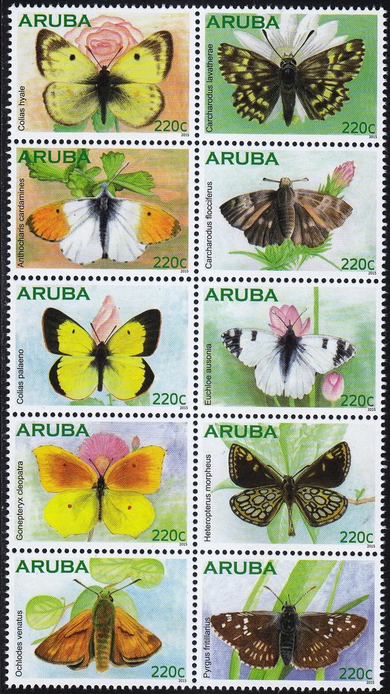 Aruba Issue 2015 (812-821) Butterflies