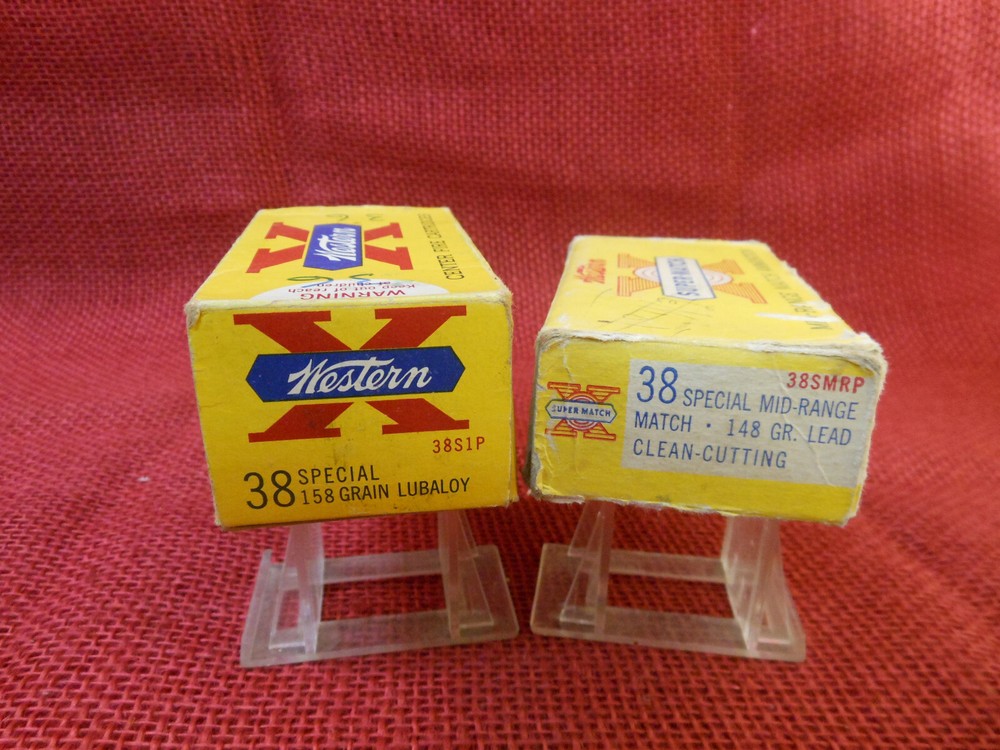 2 Empty WESTERN Cartridge Boxs, Both 38 Special, Collection, Decor