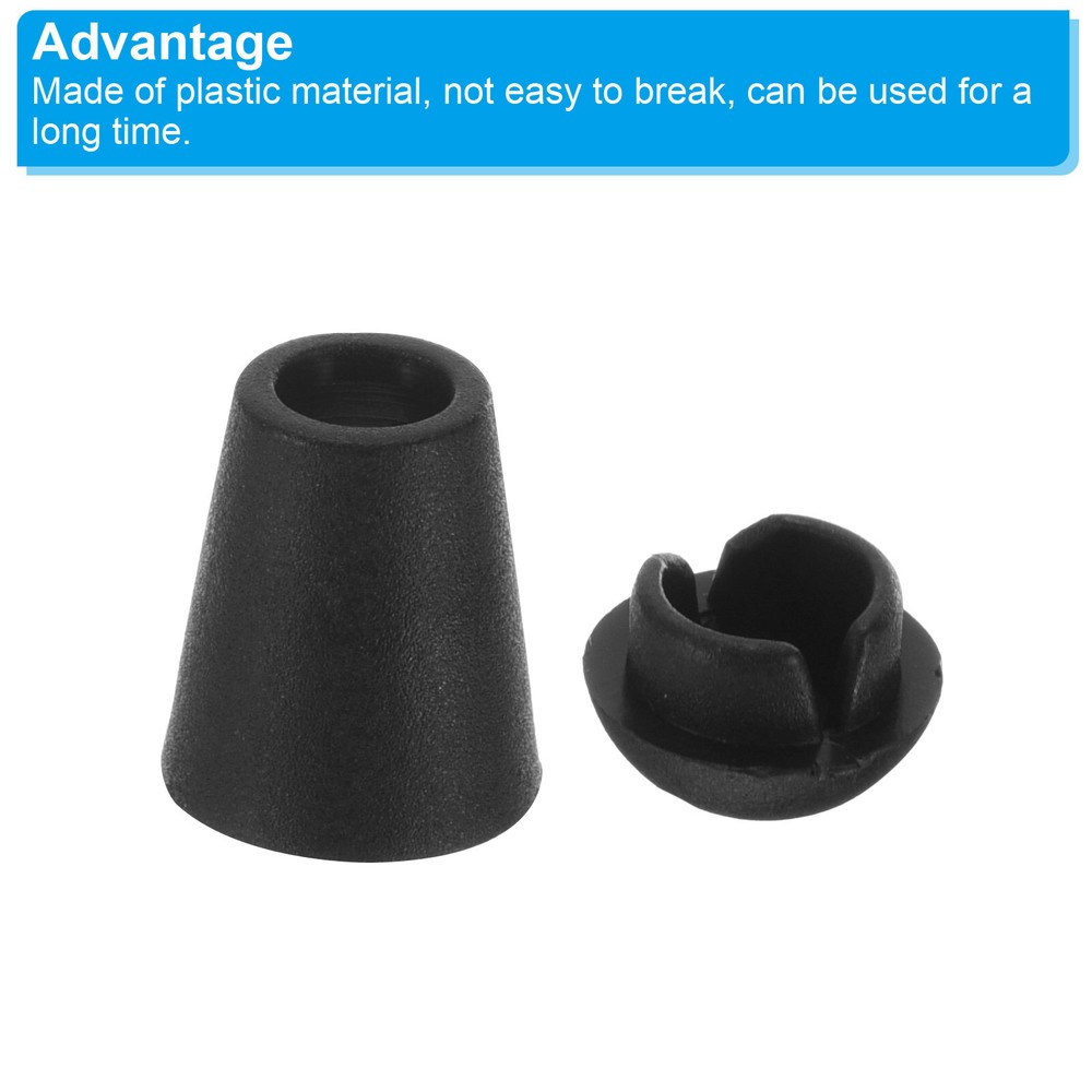 Bell End Stopper, 30 Pack Cord Rope Lock for Drawstring Bag, Black