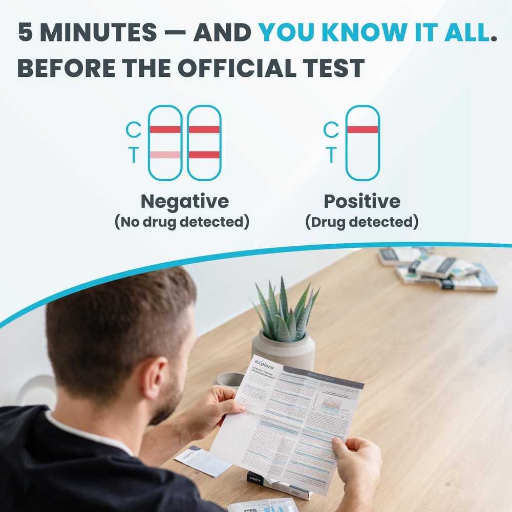 Exploro Highly Sensitive at Home Marijuana Drug Test Kit, Weed/THC Testing Kit