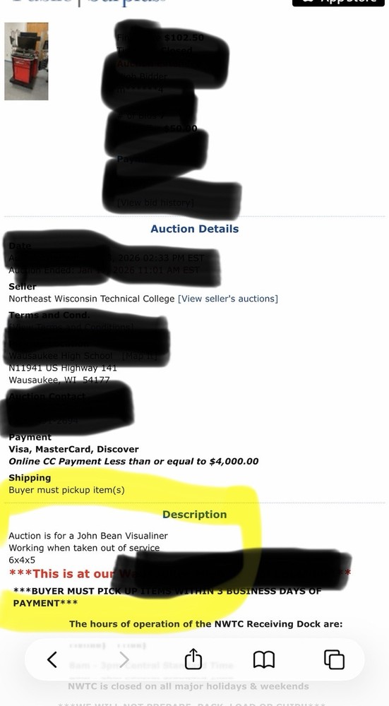 Snap on/ John Bean EEWA550A Wheel Aligner System With Accessories ￼