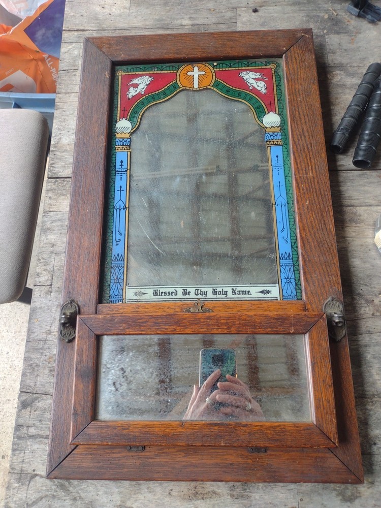 Blessed Be The Hold Name Vintage Mirror