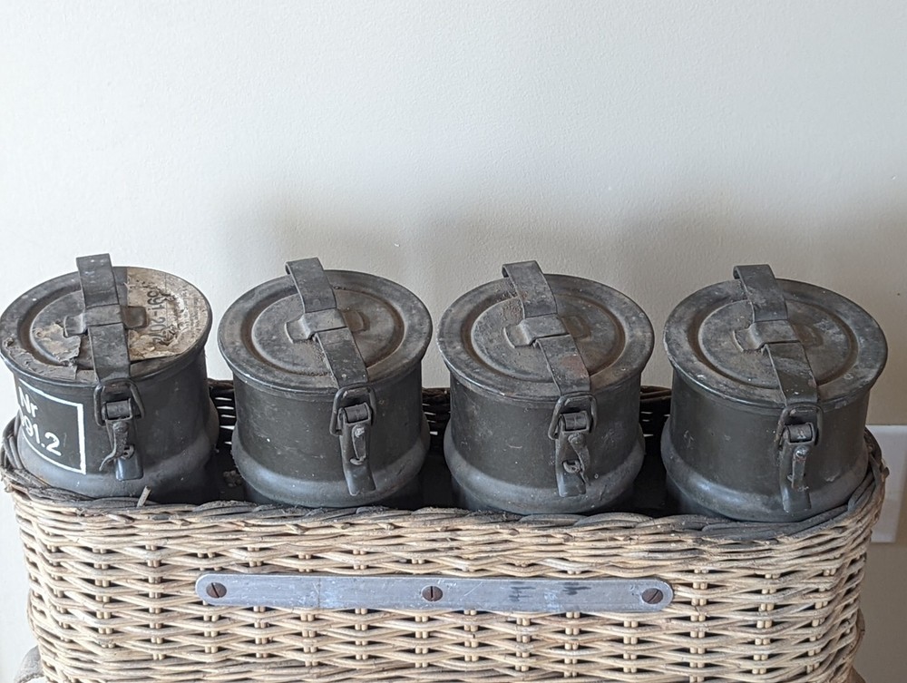 ***RARE*** Nr 0830 German Wicker Basket EMPTY Shell Containers WW2