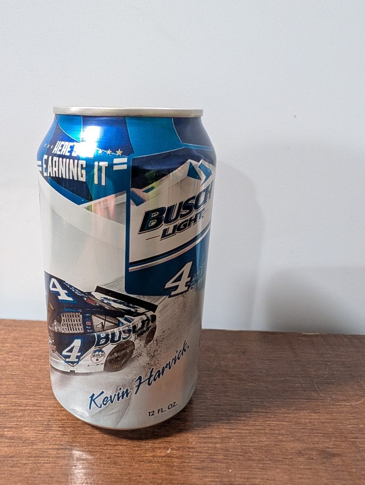 2016 BUSCH LIGHT KEVIN HARVICK #4 NASCAR CAN. EMPTY BOTTOM OPENED.