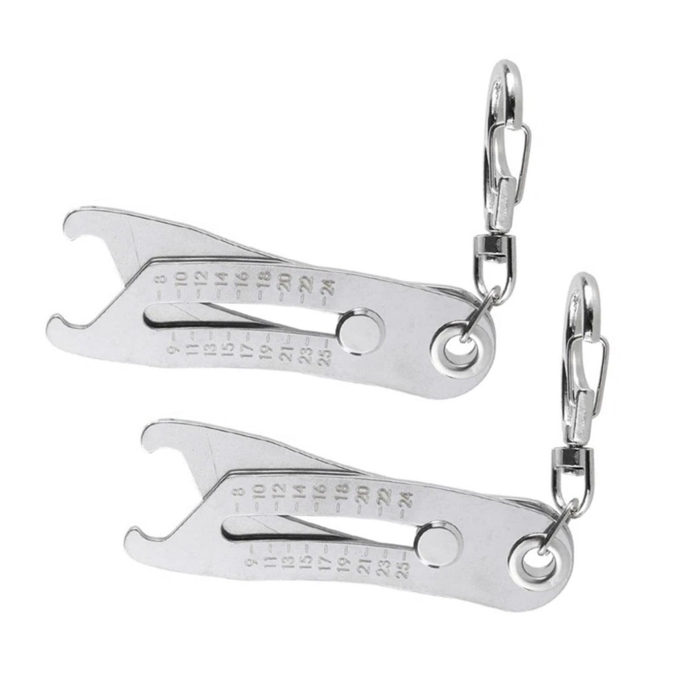 2× Thread Size Verification Tool Set - Portable Bolt and Nut Identifier Gauge
