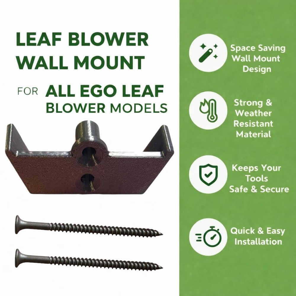 Leaf Blower Wall Mount Bracket for EGO, Garage Storage Holder Black