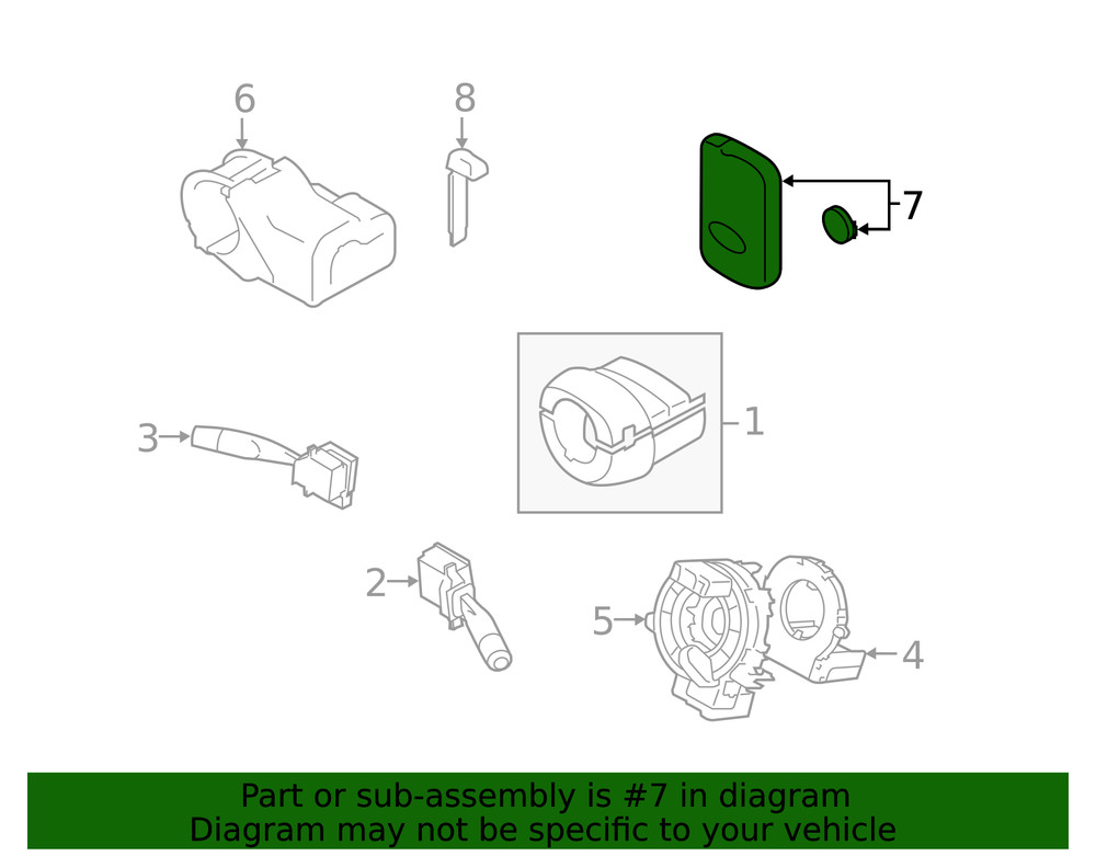 Genuine Subaru Keyless Entry Transmitter 88835CA311