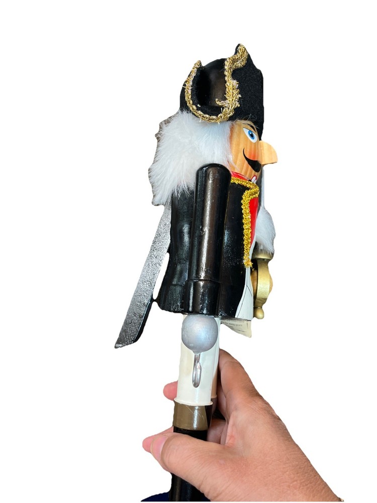Christmas Pirate Nutcracker 14" Tall Limited Edition 2010 Hook Sword Peg Leg