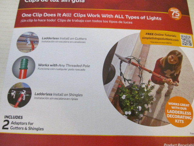 Simple Living Solutions Ladderless Light Clips, 75 Clips