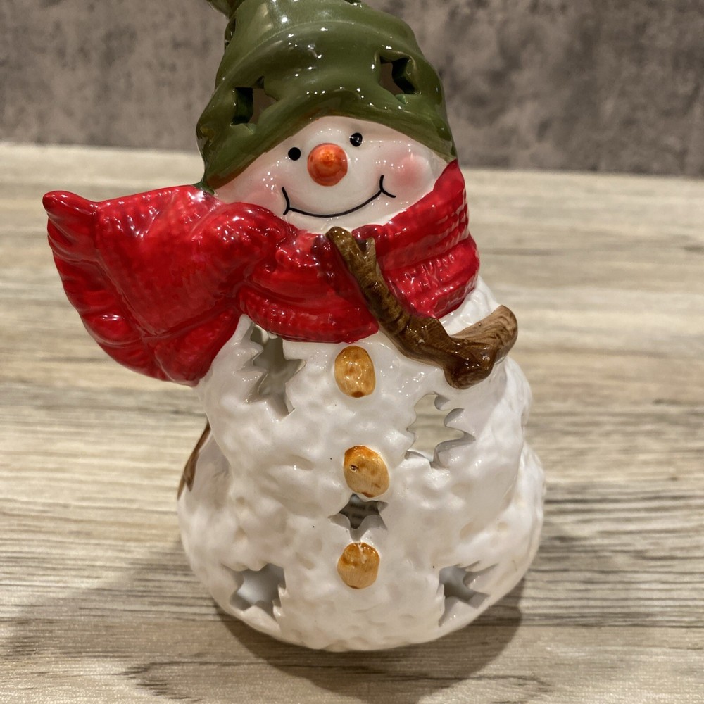 Vintage Hallmark Snowman Tea Light Holder