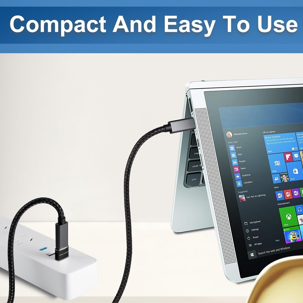 USB to USB-C Adapter 4-Pack Fast Charging Data Transfer OTG Type-C to A Cables