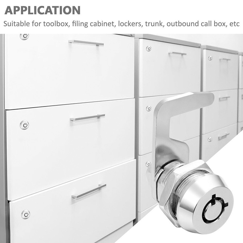 Secure and Reliable Chrome Finish Camlock with Keys Tool Box Replacement Lock