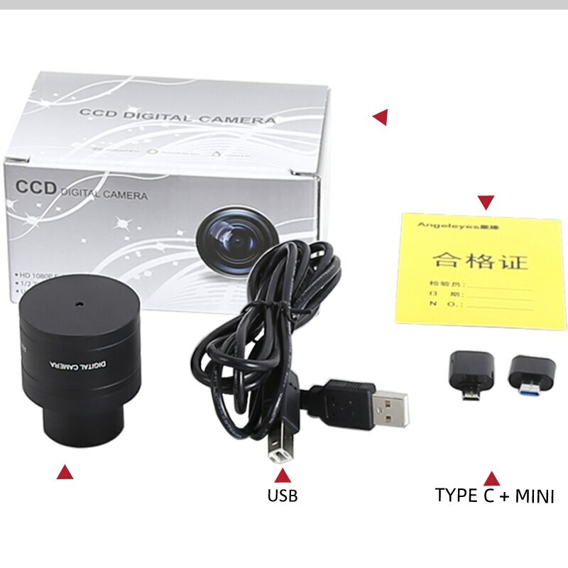 1.25'' Full Frame 2MP USB Telescope Electronic Eyepiece Camera for Android PC