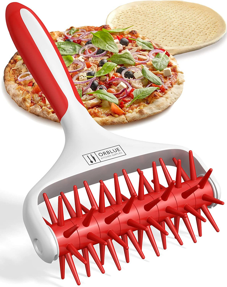 Pizza Dough Docker, Pastry Roller with Spikes, Pizza Docking Tool for Home & Com