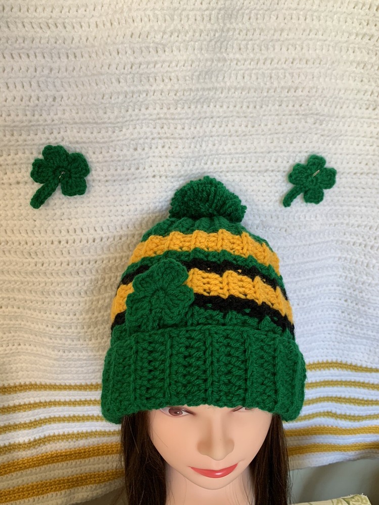 Handmade St. Patrick day beanie crochet