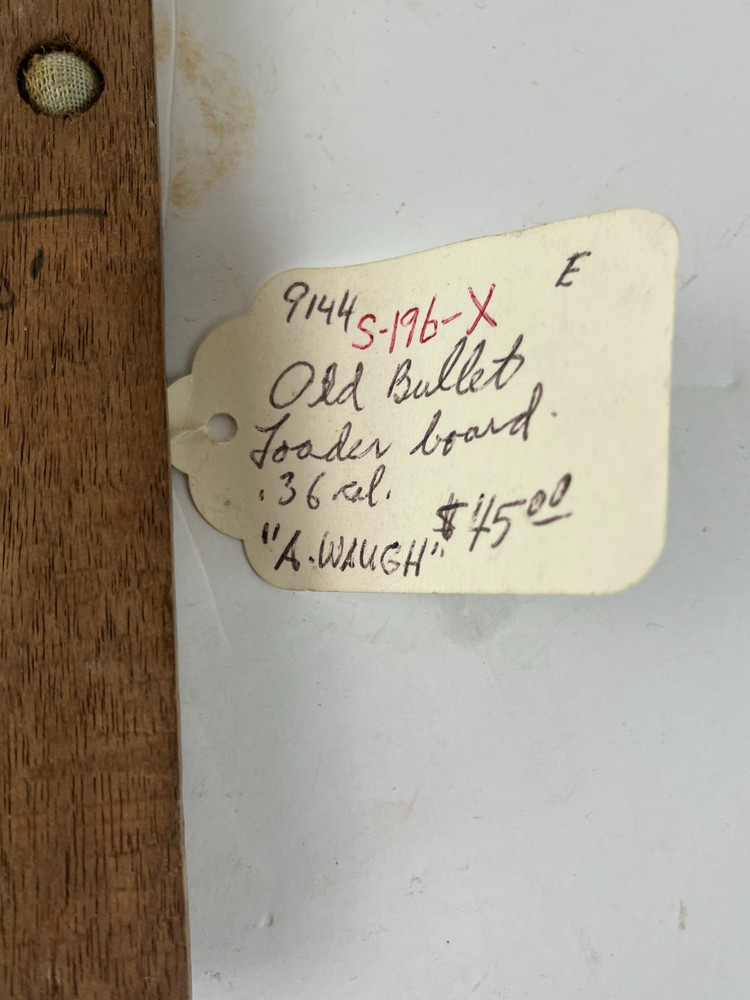 Old Bullet Reloading Board Tray Block Loading Ammunition Rifle Loader 36 Cal