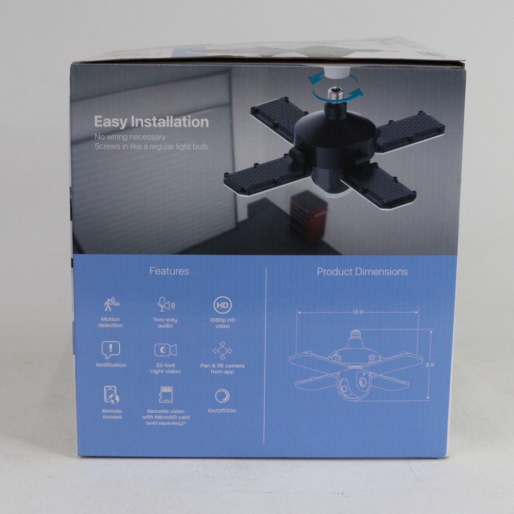 Feit Smart Adjustable Panel Light w/ Pan & Tilt Camera ADU/CAM/PAN/WIFI/LED