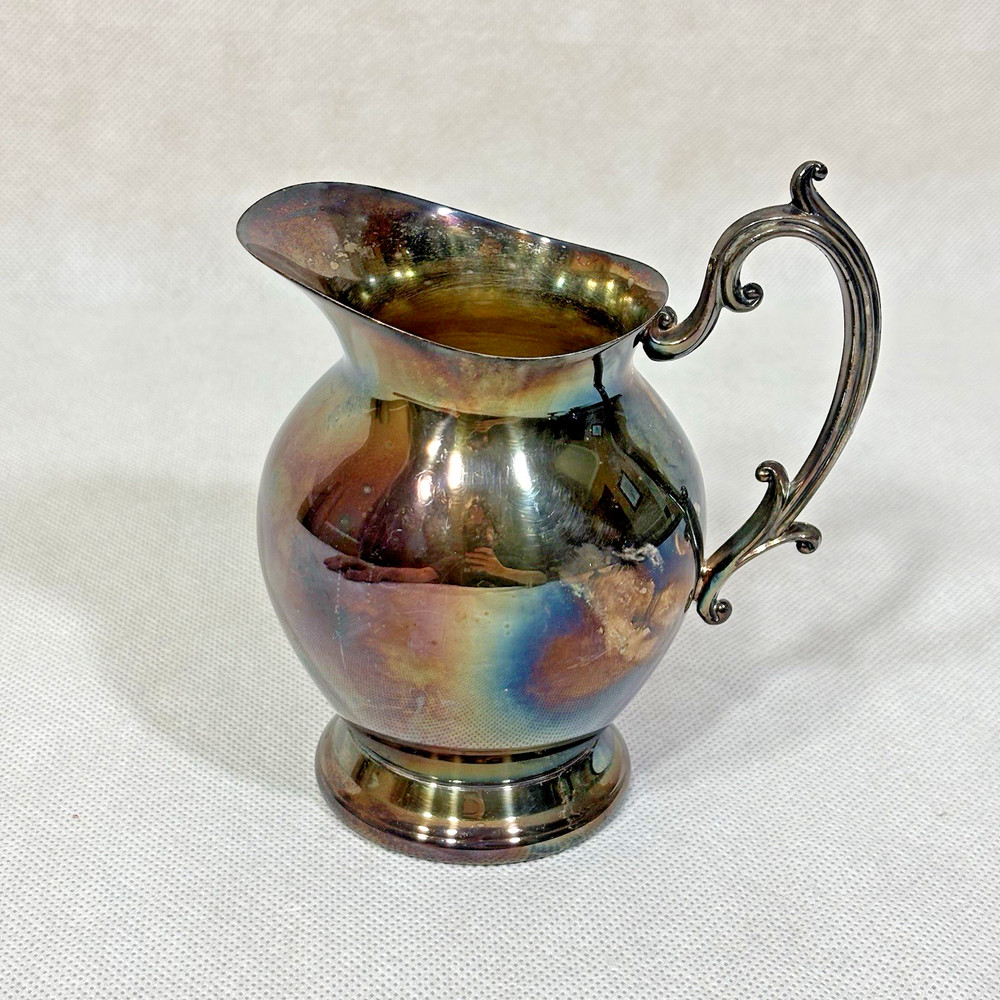 Vintage Silverplate Lot Handled Rectangular Tray Lidded Sugar Bowl Creamer Set