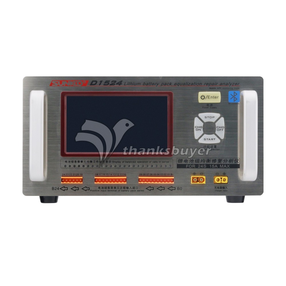 SUNKKO D1524 Li Battery Equalizer Analyzer 5" Color LCD Touch Screen Bluetooth