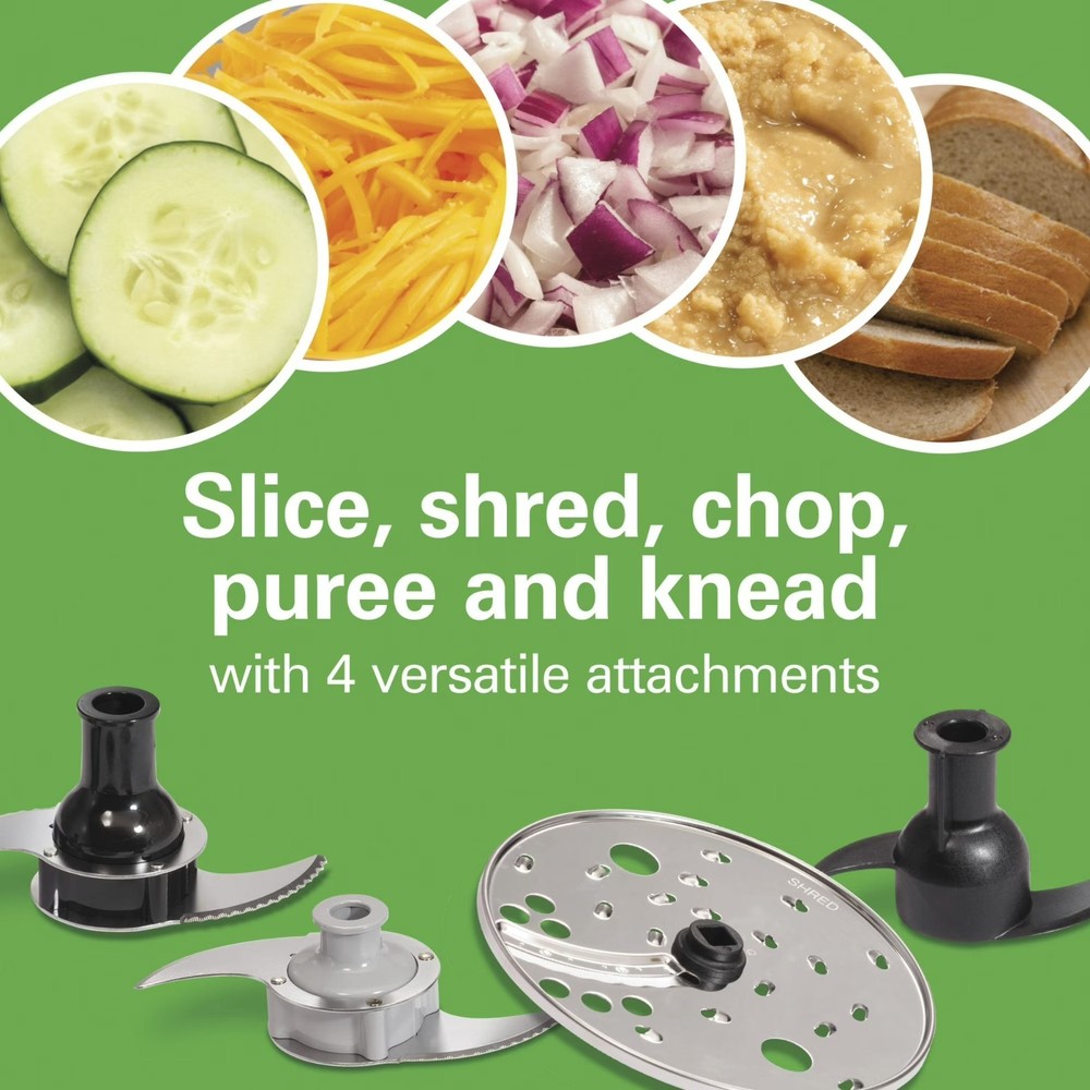 Hamilton Beach 14 Cup Food Processor with Stack & Snap Design and Extra 4-Cup...