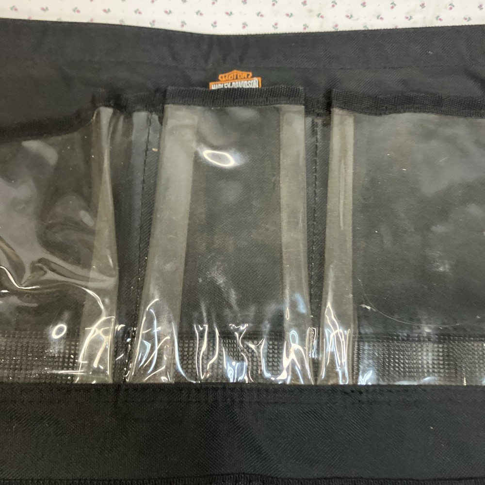 Harley Davidson Canvas Plastic Black Clear Tool Accessory Holder 35”