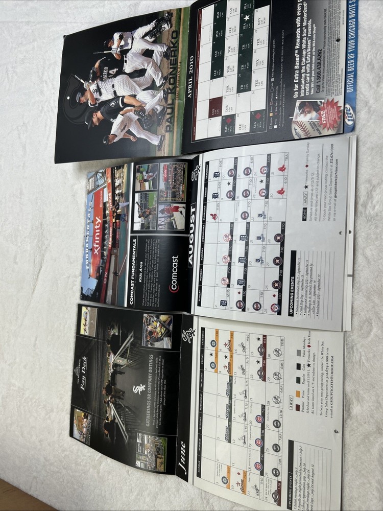 CHICAGO WHITE SOX Early 2010s CALENDARS 2010/2012/2013