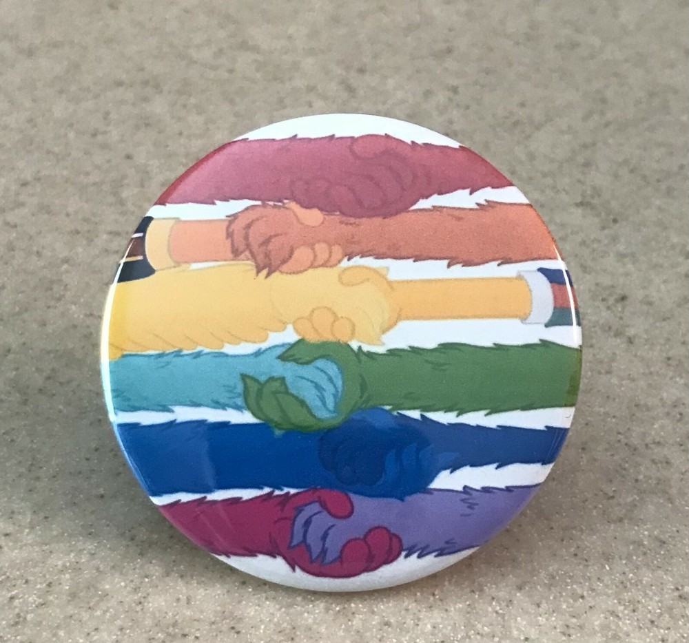 Pride Inclusive Pin-Back Button 2 1/4 inch. SHIPS FREE