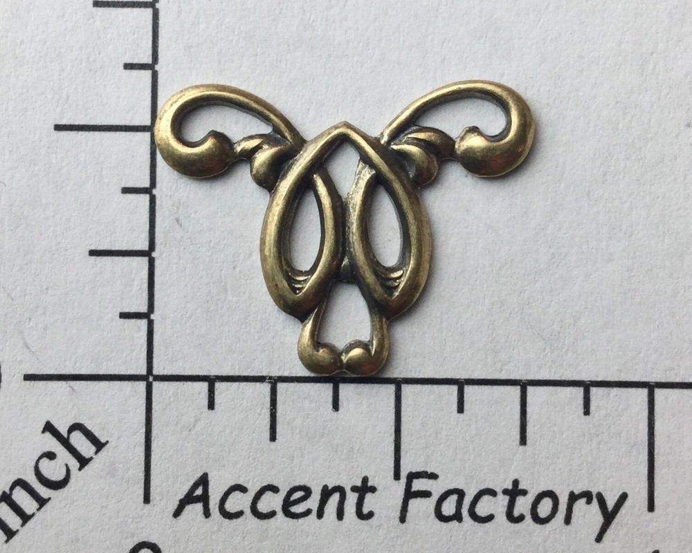 26243      2 Pc   Brass Oxidized Victorian Simple Connector Jewelry Finding