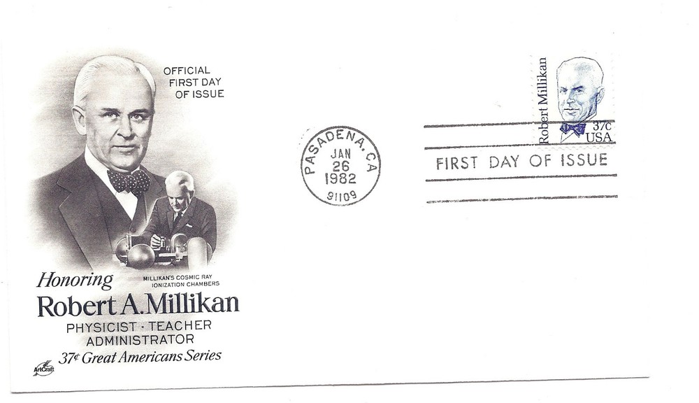 1866 37c Robert Millikan, ArtCraft, FDC