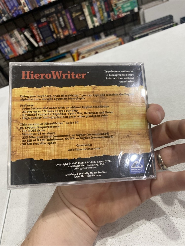 Hiero Writer (CD, 2003, Windows 95 And Up)