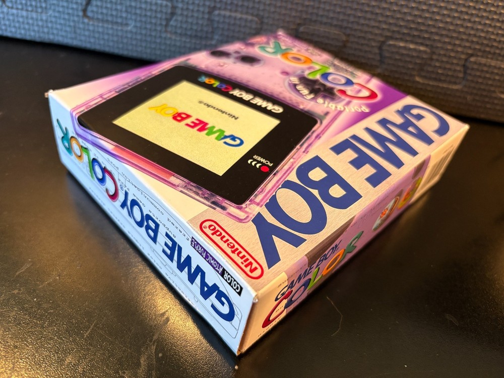 1999 Game Boy Color (Atomic Purple) - Empty custom design display box
