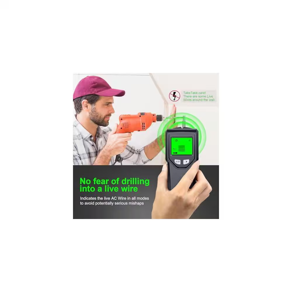 Stud Finder Wall Scanner 5 in 1 Tool with Intelligent Microprocessor Chip and HD