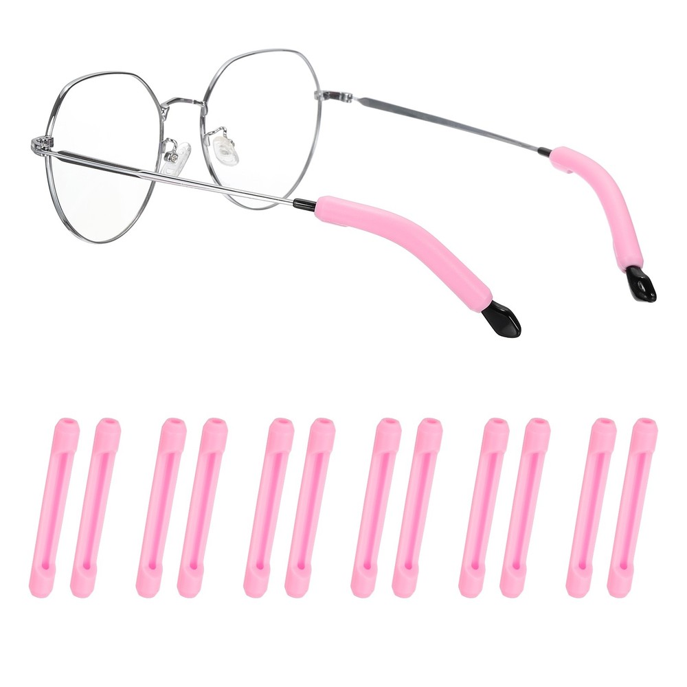 Eyeglasses Temple Tips Sleeve Retainer, 6 Pair Retainer, Pink