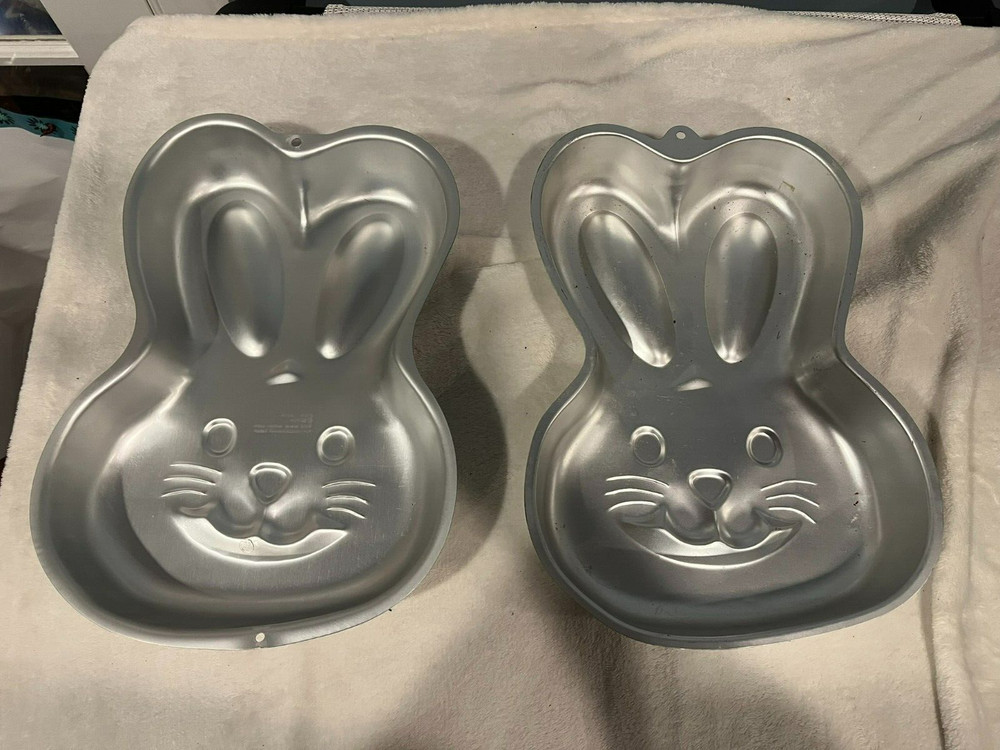 Two Bunny Head-Shaped Cake Pans & Five Egg-Shaped Cake pans