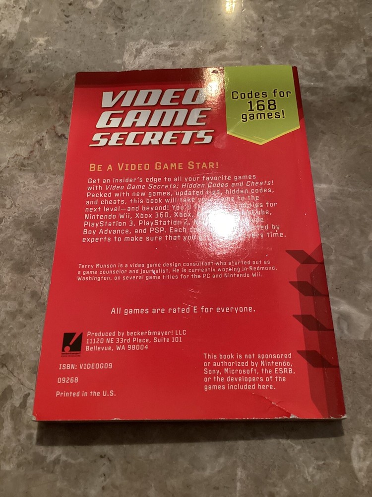 Video Game Secrets Cheat Code Book
