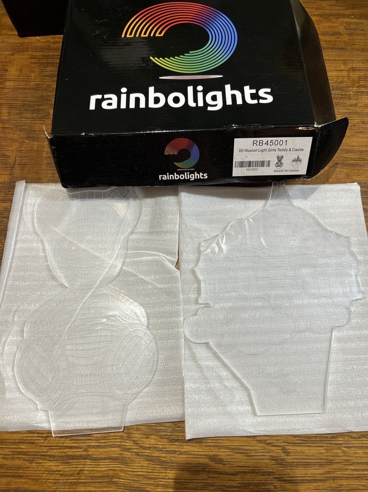 Rainbolights 3D Lamp- Teddy Bear And Castle