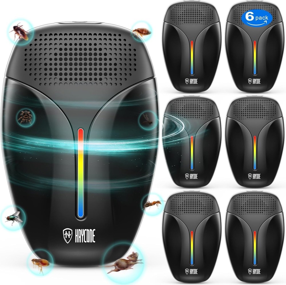 Effective Ultrasonic Pest Deterrent - 6 Pack