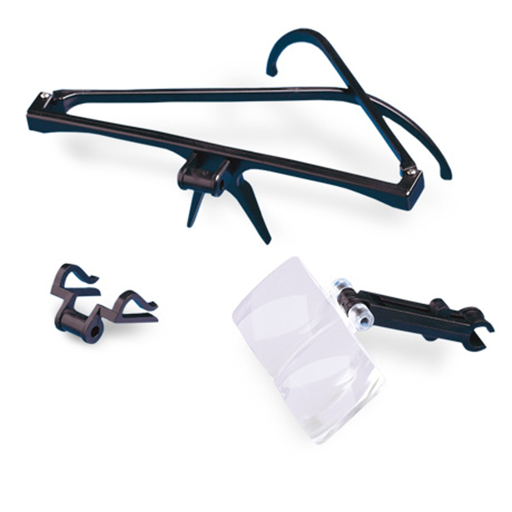 Donegan CO-7 Flip-Up Clip-On Binocular Magnifier Kit. 2.75X Magnification at 6"