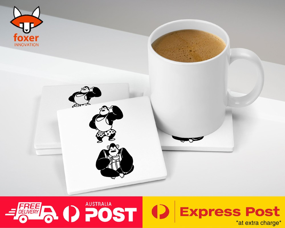 COASTER COFFEE DRINKING MAT|CUTE FUNNY MONKEY APE GORILLA